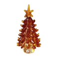 thumbnail image 2 of Honeeladyy 2.75 Inch Glass Christmas Tree Miniature Holiday Figurine Christmas Tree Figurines Stained Glass Tabletop Christmas Tree Ornaments Table Centerpiece for Home Office Christmas Decorations, 2 of 5
