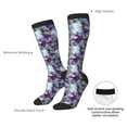 thumbnail image 6 of Fotbe Purple Marble Texture print Women's Men's Novelty Crew Socks Cotton Socks Knee High Socks for Walking,Running,Nurses,Pregnancy, 6 of 8