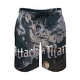 thumbnail image 2 of Attack On Titan Men's Swim Trunks Board Shorts Drawstring Elastic Waist Quick Dry Swimsuits Beach Shorts with Pockets L, 2 of 8