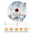 thumbnail image 6 of 15 Inch Round Placemats Set of 4, Blue White Pumpkins Non Slip Heat Insulation PP Table Mats, Thanksgiving Fall Blue Eucalyptus Leaves Washable Place Mats for Kitchen Dining Party Table Decor, 6 of 7