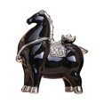thumbnail image 2 of Figura de caballo, decoración Feng Shui, regalo decorativo de Año Nuevo chino, escultura de caballo Caballo negro plateado, 2 of 9