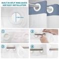 thumbnail image 4 of No Hook Shower Curtain, Blue Pure Color Shower Curtains for Bathroom with See Through Top Window, Aesthetics Contemporary Luxury Waterproof & Washable Bath Curtain Stall 48"x72", 4 of 9