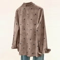 thumbnail image 6 of Giftesty Button up Shirts for Women Long Sleeve Dress Shirt with Pocket and Heart Print Casual Loose Blouses Tops, 6 of 7