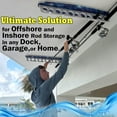 thumbnail image 4 of Rush Creek Creations 11-Rod Saltwater Fishing Wall Mount Rack, 4 of 7
