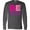 Titanium Grey, variant on Inktastic Be Kind Logo in Pink and Purple Long Sleeve T-Shirt