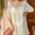 thumbnail image 6 of Summer Clearance Sale! TMOYZQ Womens Plus Size Chiffon Ruffle Hem Boho Swimsuit Coverup Oversized Loose Bikini Dress Beach Cover Ups Swimwear Bathing Suit Cover Ups, 6 of 9