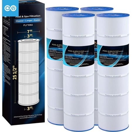 Reliable from YC POOLPURE PLF106A Filter Replaces CX880XRE Pleatco PA106-PAK4 Unicel C-7488 Filbur FC-1226 FC-6430 SwimClear C4020 C4025 C4030 4 X 106 sq. ft. Filter Cartridge 4