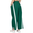 thumbnail image 4 of BRDFRL Women's Y2K Track Pants Side Striped Wide Leg Baggy Drawstring Waist Parachute Sweatpants Streetwear Army Green XL, 4 of 4