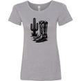 thumbnail image 3 of Inktastic Cowboy Cowgirl Boots Cactus Women's T-Shirt, 3 of 5
