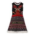 thumbnail image 2 of No Boundaries Women's Kitchy Holiday Santa Fave Dress, 2 of 4