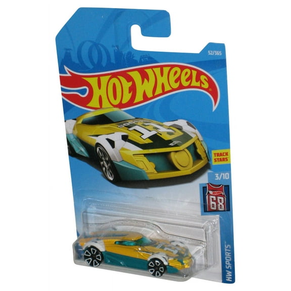 Hot Wheels HW Sports 3/10 (2017) MR11 Green & Yellow Toy Car 52/365