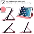 thumbnail image 5 of iPad 7th Gen Case, iPad 10.2" 2019 Case, Allytech PU Leather Folio Slim Mandala Embossed Pencil Holder Cards Holder Multi-Angle Stand Shockproof Case Cover for Apple iPad 7th Generation, Pink, 5 of 6