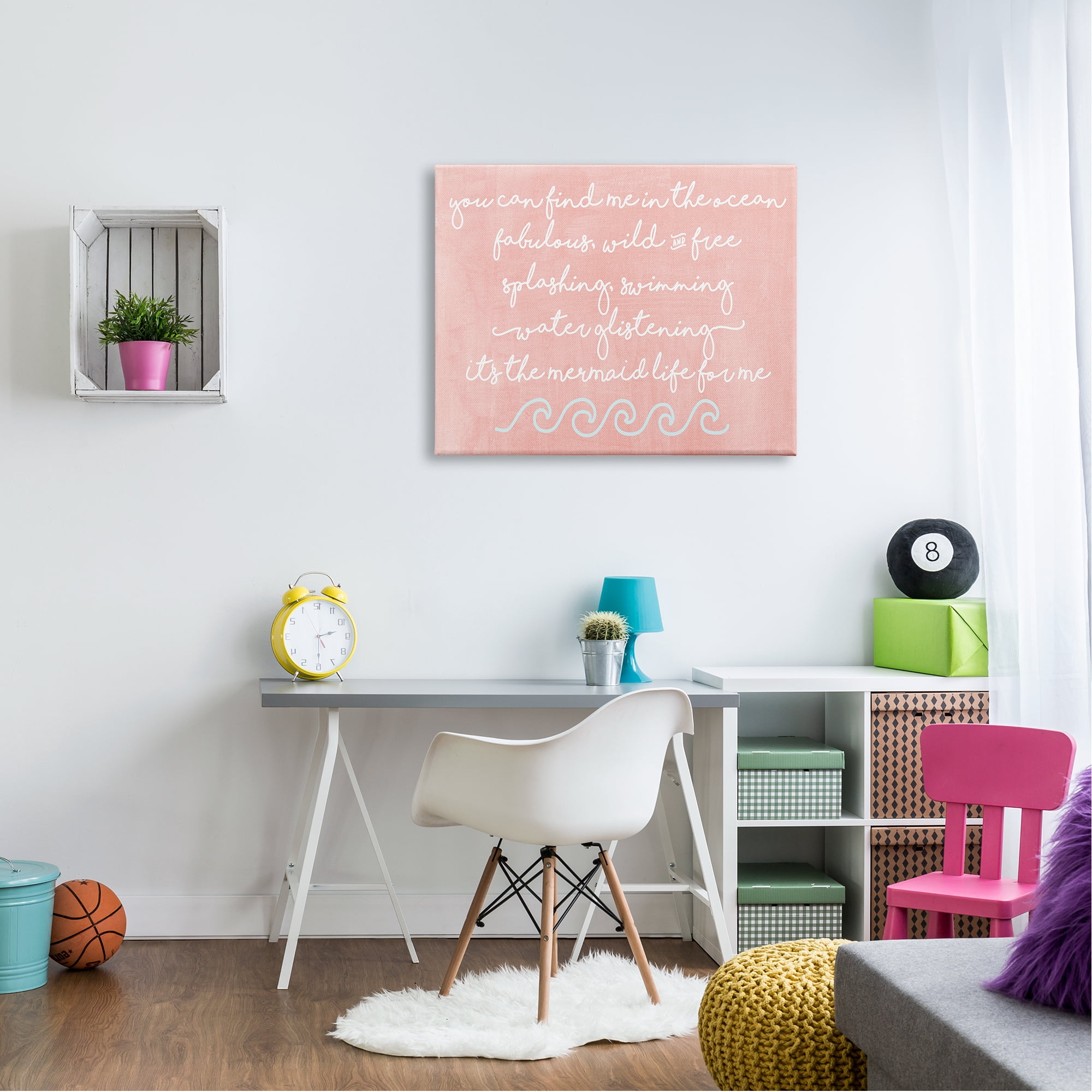 The Kids Room by Stupell Mermaid Life Inspiration Canvas Wall Art by Erica Billups