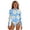 Multicolor-5, variant on BaoFuBaoMei Swimsuit for Girls 1 Piece Half Zip Long Sleeve Bathing Suit Floral Printed Full Coverage Swimwear Summer Vacation Swim Set