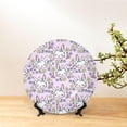 thumbnail image 6 of Kdxio Purple Rabbit Bone China Decorative Plate Ceramic Decorative Plate for Home Office Wall Stand Decorative Plates for Home Bedroom-8in, 6 of 6