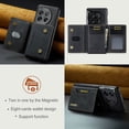 thumbnail image 3 of Feishell Case for OnePlus 12,Premium PU Leather Magnetic Detachable 2-In-1 Card Pocket Back Flip ID Credit Card Slots Kickstand Shockproof Business Slim Phone Case,Black, 3 of 10