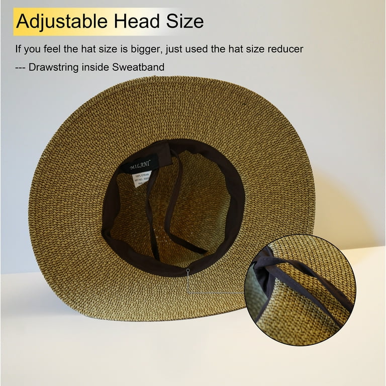 Simplicity Women's Sun Hats UV Protection Large Wide Brim Hat Women Packable Sun Hat for Women Straw Hats with Bow Tie Womens Beach Hat Womens Sun Hat