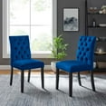 thumbnail image 2 of Side Dining Chair, Set of 2, Blue Navy, Velvet, Modern Contemporary, Kitchen Room Cafe Bistro Restaurant Hospitality, 2 of 9