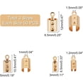 thumbnail image 2 of 2 Colors About 120pcs Vacuum Plating Crimps Cord Ends Stainless Steel Folding Crimp Ends Fold Over Cord Ends Jewelry Finding Kit for Leather Jewelry Making 8.5~12.5mm Long, 2 of 9
