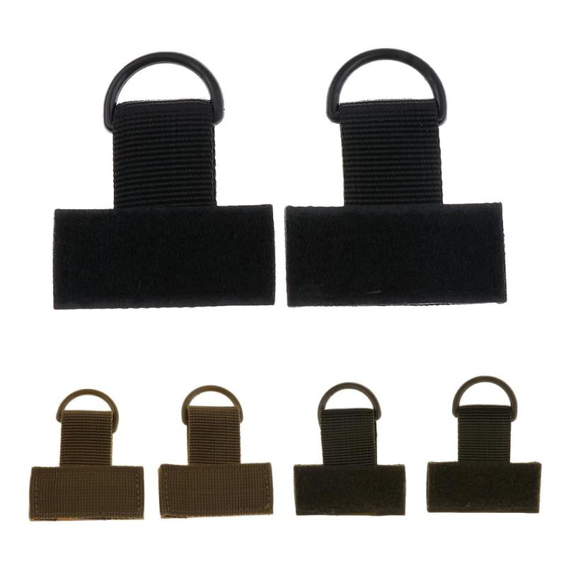 2pcs/set    MOLLE T Webbing With D Ring Hook & Loop 