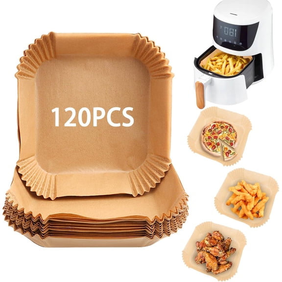 ZOOMPIL Air Fryer Paper, 120PCS 16-20CM Air Fryer Parchment Paper, Air Fryer Accessories, Air Fryer Parchment, Waterproof and Oil-Proof Parchment Paper