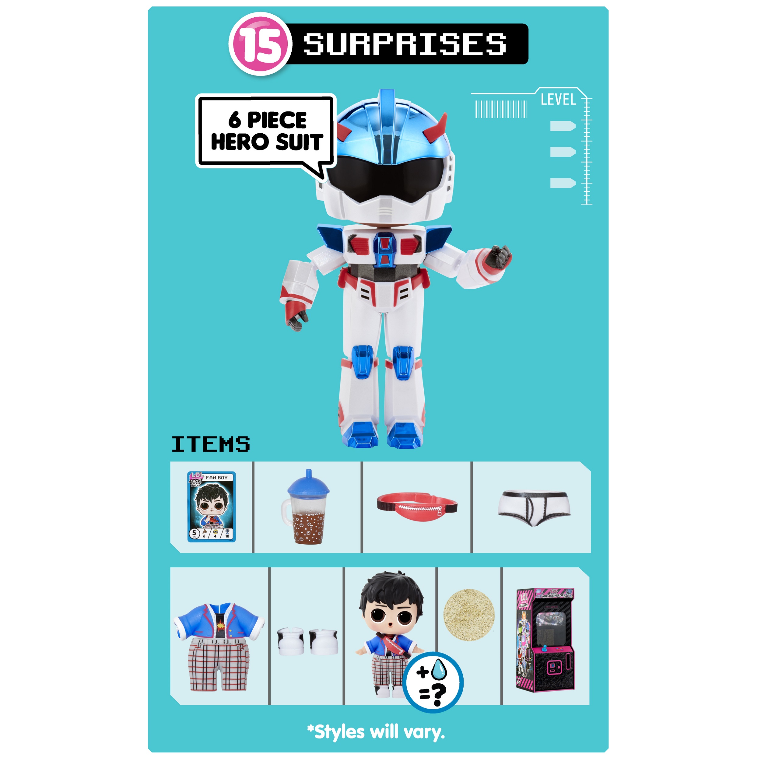 LOL Surprise Boys Arcade Heroes – Action Figure Doll With 15 Surprises, Great Gift for Kids Ages 4 5 6+ - image 4 of 7