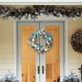 thumbnail image 4 of TIMIFIS Pre-Lit Artificial Christmas Wreath, With Balls And Plastic Flower, Bowknot, Rattan, Christmas Decorations for Home Front Door Window Xmas Tree Holiday Party, 4 of 6