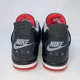 thumbnail image 3 of A i r-Jor-dan 4 'Bred Reimagined' Black Sneakers, Size 13 BNIB FV5029-006, 3 of 6