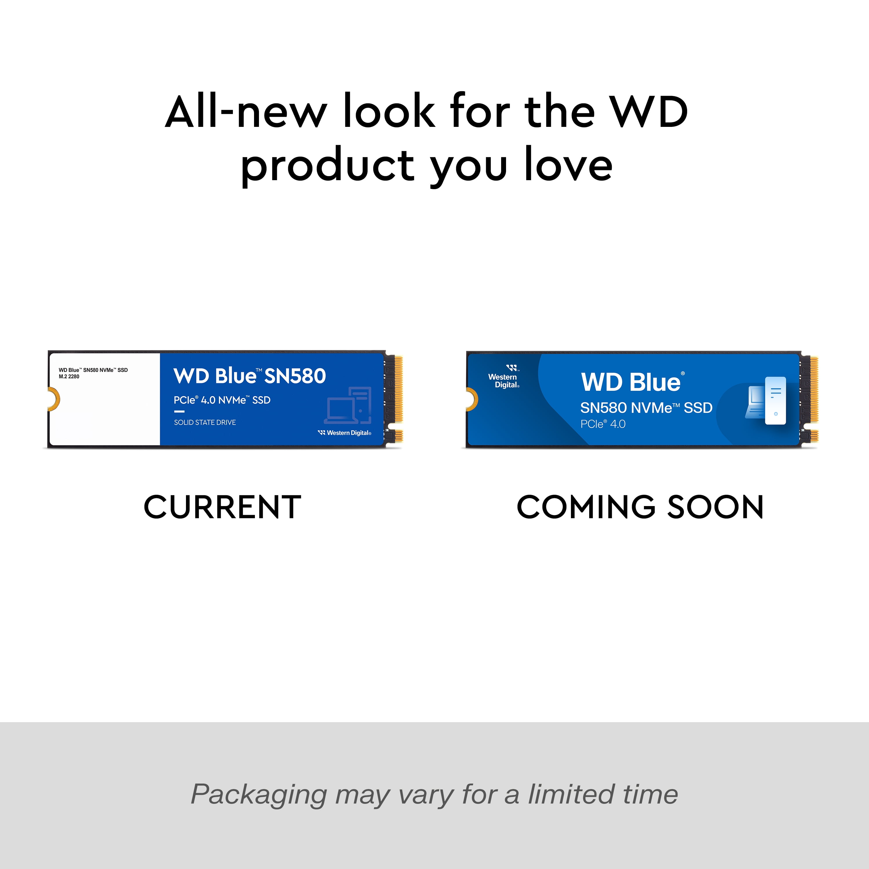 WD Blue 2TB SN580 NVMe SSD, Internal SSD - WDS200T3B0E-00CHF0