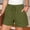Army Green, variant on HOMBOM Khaki Shorts for Women with Pockets Relaxed Fit Beach High Waisted Solid Color Lightweight Ladies Shorts