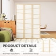 thumbnail image 4 of HOMCOM Folding Room Divider, 3 Panel Privacy Screen for Home Office, Natural Wood, 4 of 10