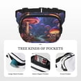 thumbnail image 5 of Honeii Jungle Path Glowing Mushrooms Print Square Double Layer Waist Bag,Waist Belt Bag Fashion Fanny Women and Men,For Travel Running Hiking Walking, 5 of 9