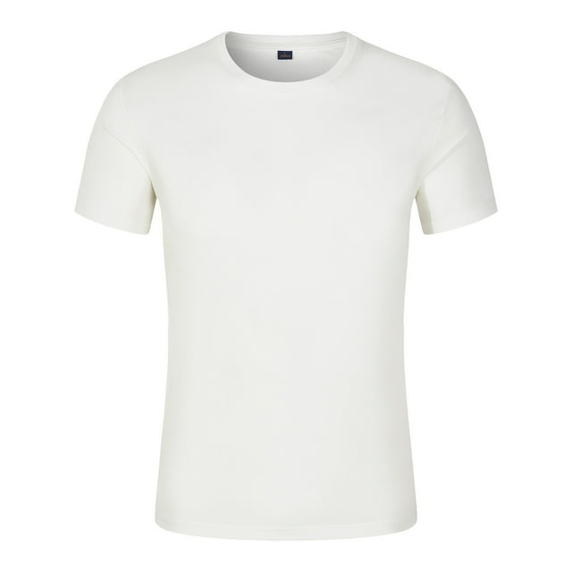 T-shirt d'Été pour Homme à Col Rond en Coton Mercerisé à Manches Courtes