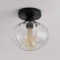 thumbnail image 2 of Fivess Lighting Industrial Glass Flush Mount Light Fixture Clear Glass Shade Rustic Semi Flush Mount Ceiling Light for Hallway Entryway Kitchen Farmh, 2 of 7