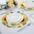 thumbnail image 6 of Coolnut 4PC Place Mats Sunflowers Butterfly Round Placemat Heat-Resistant Placemats Dining Table Mat Circle Shape 15.4" for Kitchen/Dinner/Party/Restaurant Home Decor Gifts, 6 of 7
