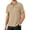 Khaki, variant on Thrilos Golf Shirts for Men Color Block Short Sleeve Tops Workout Performance Polo Shirt with Pocket