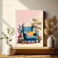 thumbnail image 6 of Blue Armchair with Plants Canvas Print, Wall Decor for Living Room Bedroom Office Cafe Lounge, 6 of 8