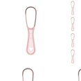 thumbnail image 2 of Guardurnaity Limpiadores de lengua Raspador Cuidado de la boca Herramienta Cepillo de higiene Plástico Útil Cepillo de reutilizable de doble cara Rosa claro 10Conjunto, 2 of 6