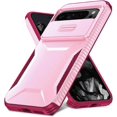 thumbnail image 2 of KOMI Case for Pixel 8A Case, Google 8A Case with Tempered Glass Screen Protector and Slide Camera Cover, Non-Slip Heavy Duty Shockproof Phone Cover for Google Pixel 8A Pink Wine, 2 of 5