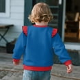 thumbnail image 4 of Yuyamidu Toddler Pig Sweatshirt 2T 3T Girls Blue Crewneck Sweatshirt Ruffle Shoulder Long Sleeve Top Lightweight Soft Playwear Casual Fall Outfits Everyday Clothes, 4 of 8