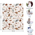 thumbnail image 4 of Fall Mushrooms Leaves Pattern Blanket,Comfortable Soft Flannel Throw Blanket,All Season,Warm Lightweight Blankets for Sofa Bed Couch Living Room Chair,30"x40", 4 of 4