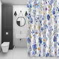 thumbnail image 4 of Blue Daisy Shower Curtain for Bathroom Decor, Farmhouse Flowers Floral Waterproof Fabric Shower Curtain, 36"x72" Set with 12 Hooks, 4 of 9