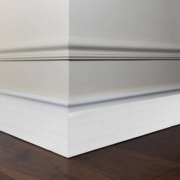 HEALEEP flexible trim moulding Baseboard Trim Sticker PVC Grey 1 Roll