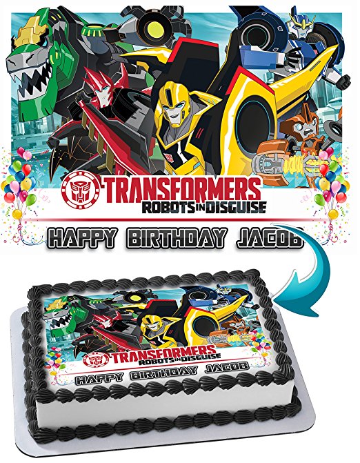 12 Edible Fondant Transformers Robots Cupcake//cake Toppers Boys Birthday