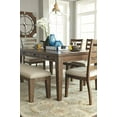 thumbnail image 3 of Ashley Furniture Flynnter Upholstered Dining Bench in Medium Brown, 3 of 5