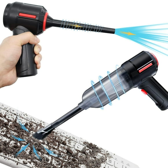 3-in-1 Computer Vacuum, Compressed Air Duster Blower, Portable Handheld Vacuum Cleaner Cordless, Keyboard Cleaner Kit, Electric Spray Air Can For Pc