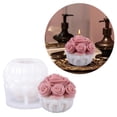 thumbnail image 2 of Rose Silicone Moulds 3D Flower Candle Molds Epoxy Resin Molds Plasters Molds for Candle Making Multicolor, 2 of 4