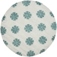 thumbnail image 4 of SAFAVIEH Soho Juniper Geometric Wool Runner Rug, Ivory/Light Blue, 2'6" x 8', 4 of 9