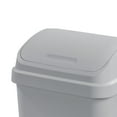 Sterilite 13 Gallon Trash Can, Plastic Swing Top Kitchen Trash Can, Gray