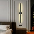 thumbnail image 5 of Ozarke Modern Minimalist Round Wall Sconce LED Indoor Wall Mount Lighting Fixtures 35.5 inches - Warm 3000k / Hardwired / Black, 5 of 6